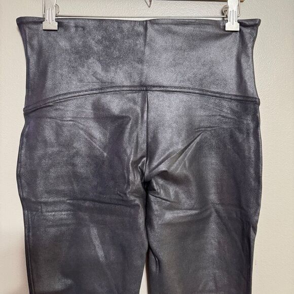SPANX Faux Leather Fleece-Lined Legging-Tummy Control black size 1X - Picture 6 of 9